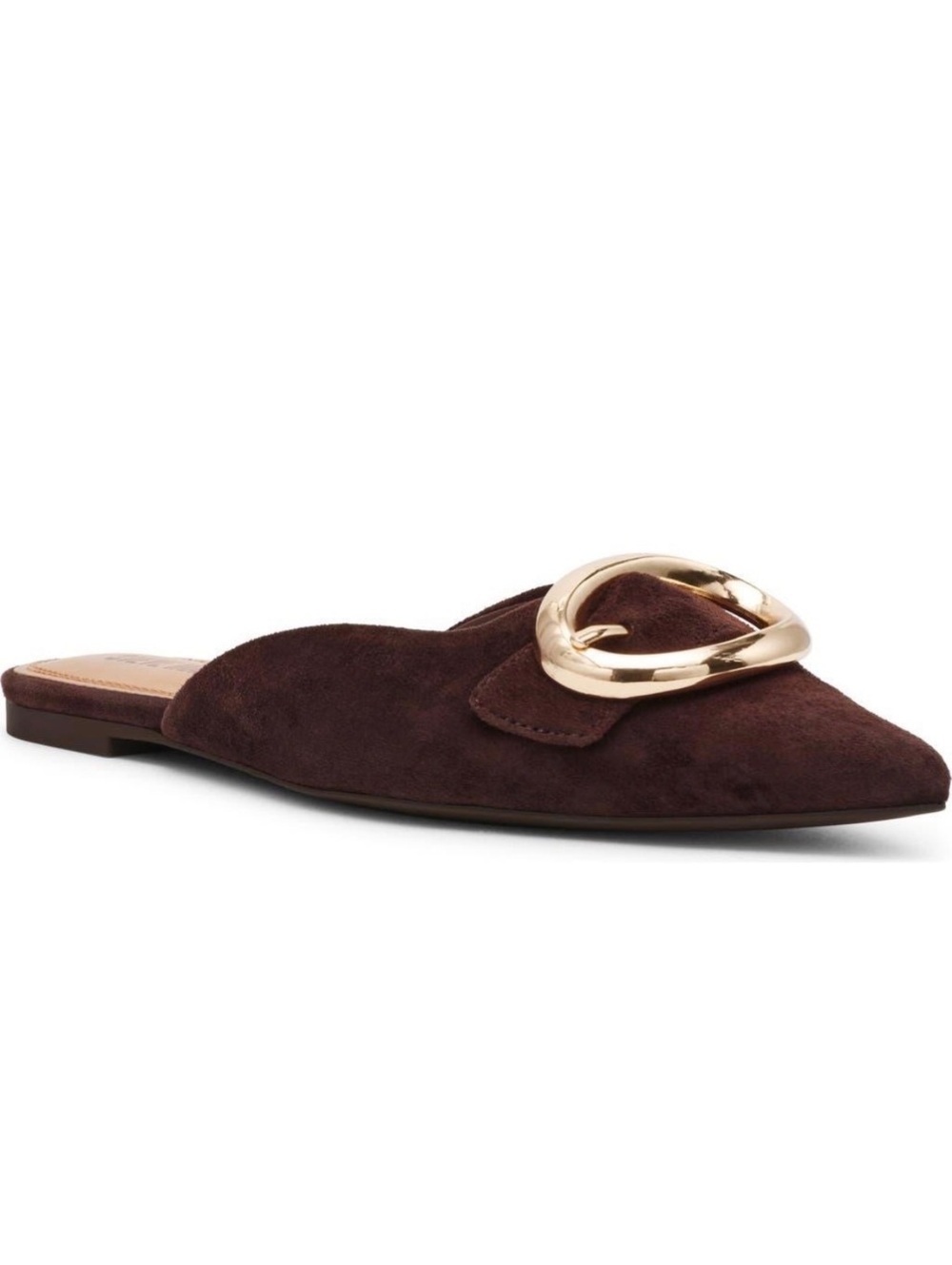 Steve Madden Ira Pointed Toe Mule Slide Brown Suede - 5.5